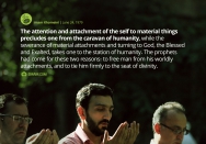 The attention and attachment of the self to material things