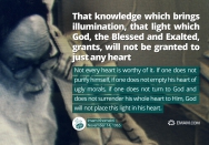 Not every heart is worthy of knowledge