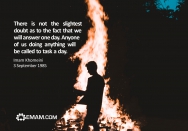 we will answer one day