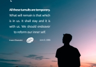 All these tumults are temporary