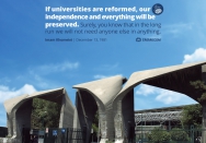 Preservation of freedom depends on the independence of the university