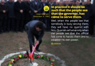 People touch that you came to serve