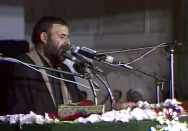 روضه‌خوانی در مراسم هفتمین روز رحلت امام خمینی (ره)