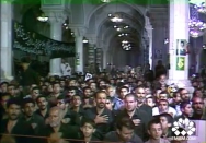 سینه‌زنی در مراسم هفتمین روز رحلت امام خمینی (ره)